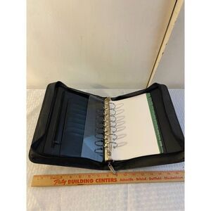 Franklin Covey black leather zipper planner 8x10 defect- scuffs on leather